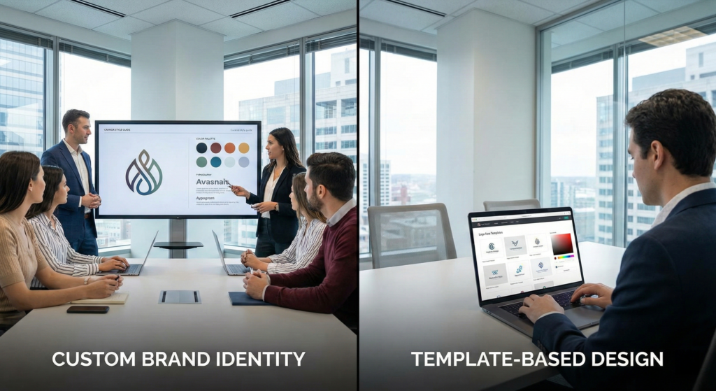 Custom graphic design vs templates