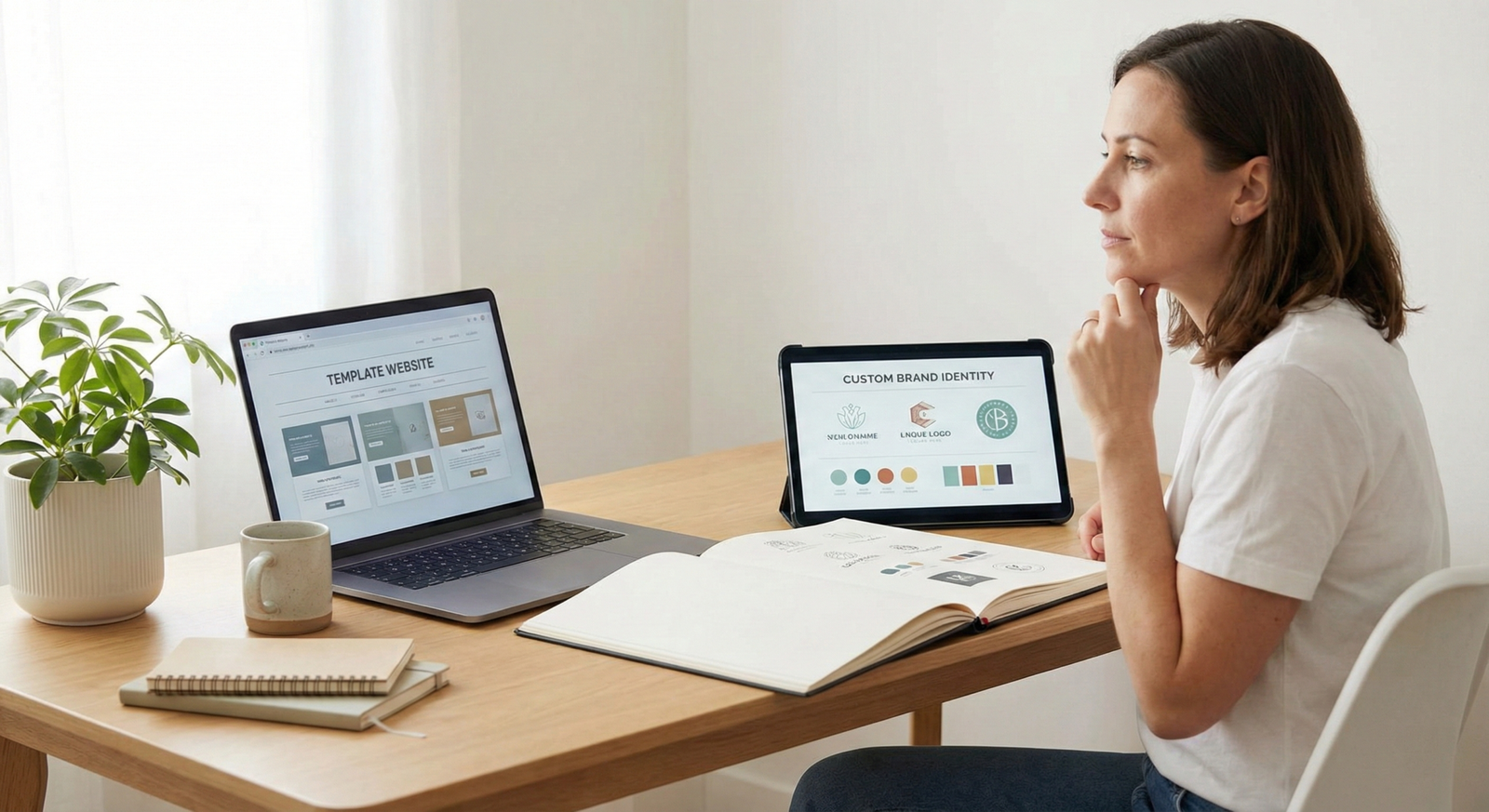 Custom graphic design vs templates