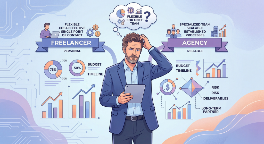 freelance designer vs design agency
