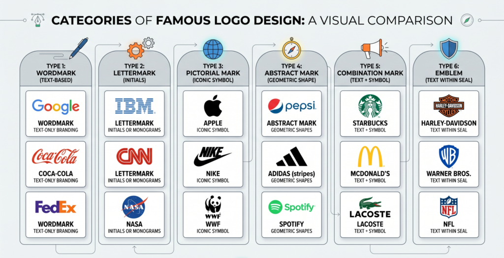 Types of Logos Explained: Which One Is Right for Your Business? (2026) 1 Types of Logos Explained Which One Is Right for Your Business